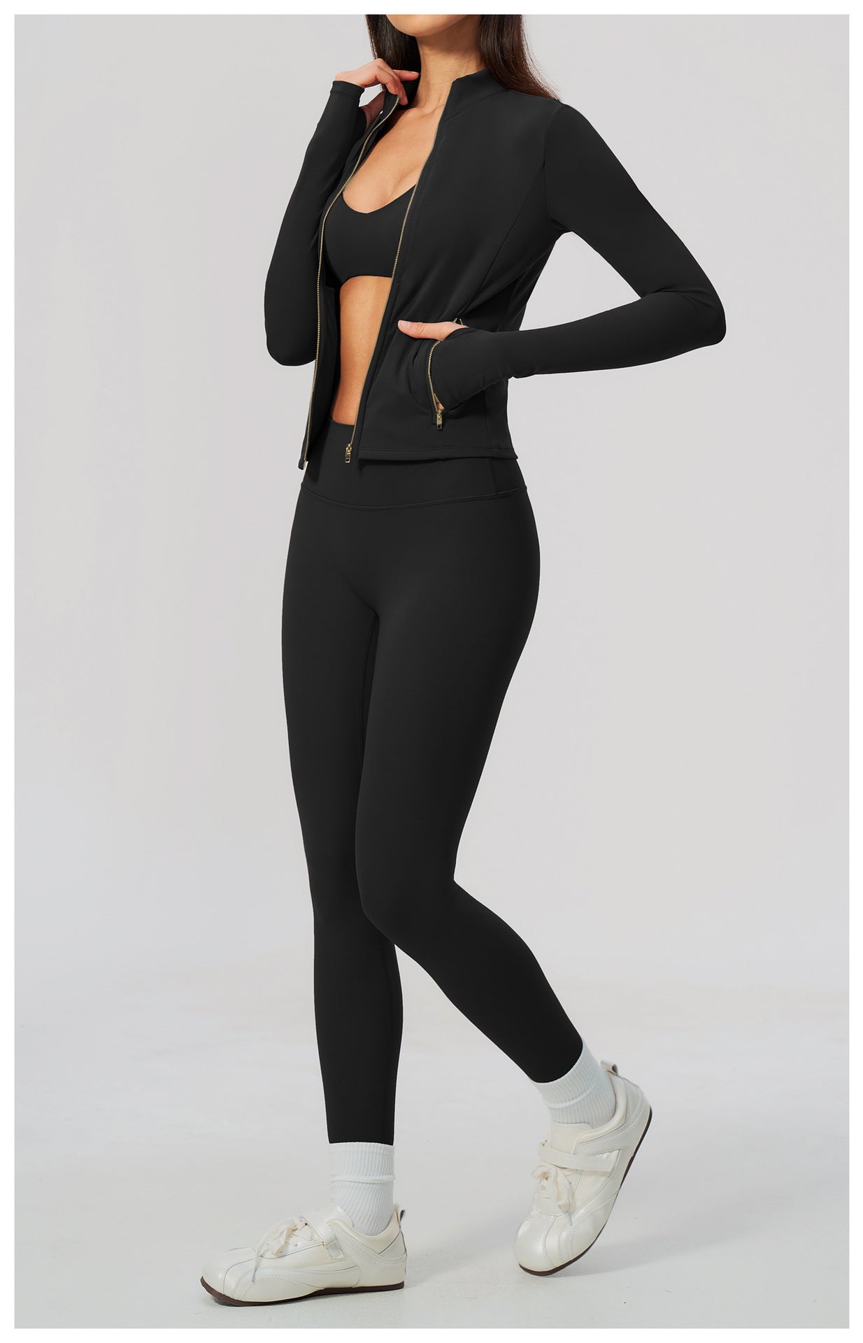 3-Piece Zip Jacket Activewear Set