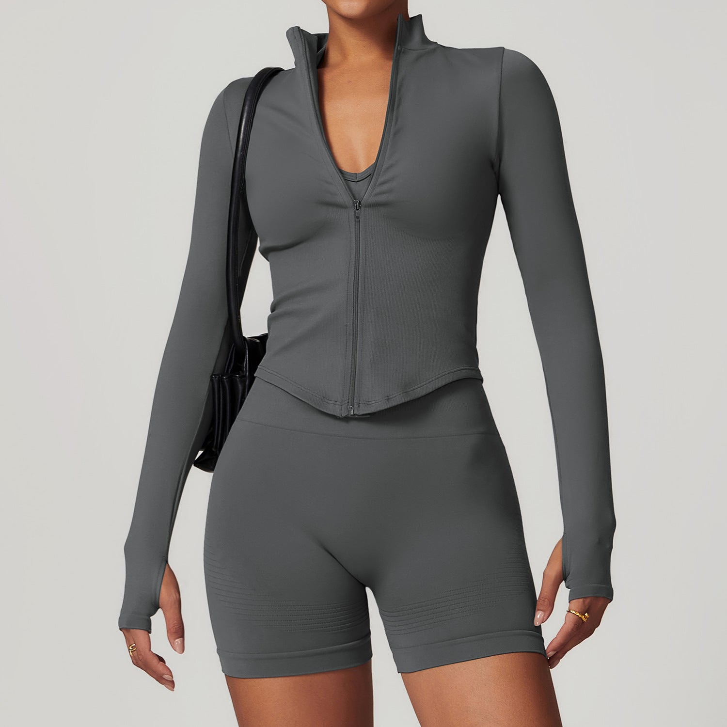 Yoga Jacket Women's Fitted Quick-Dry Yoga Top Outdoor Fitness Sports Top eprolo