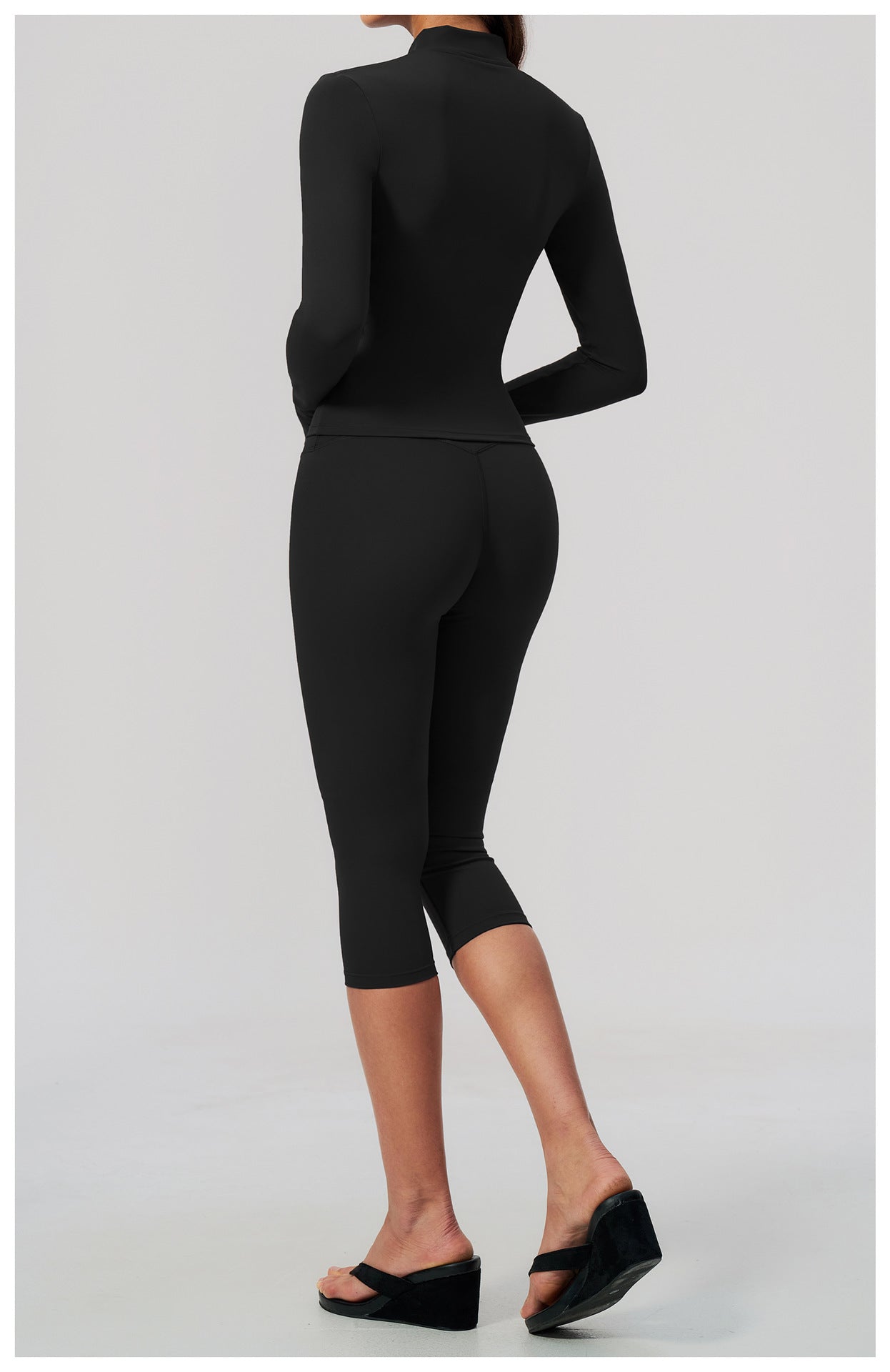 Zip-Up Capri Yoga 3-Piece Set