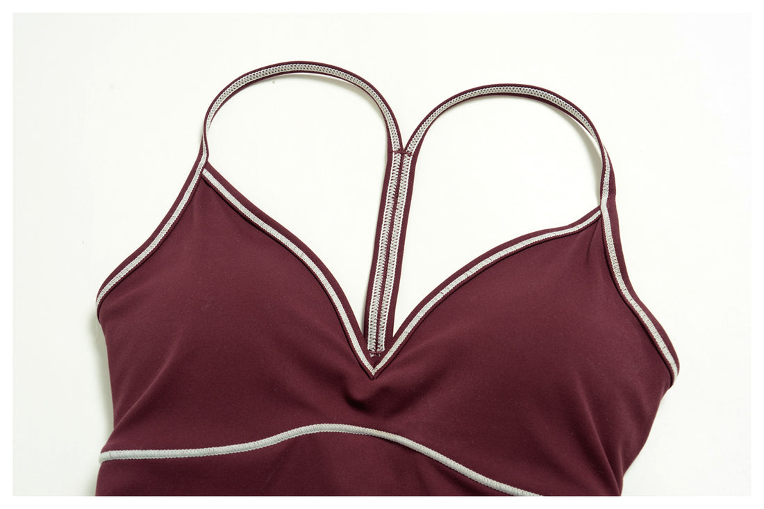 V-Neck Cami Bra & Running Shorts Set