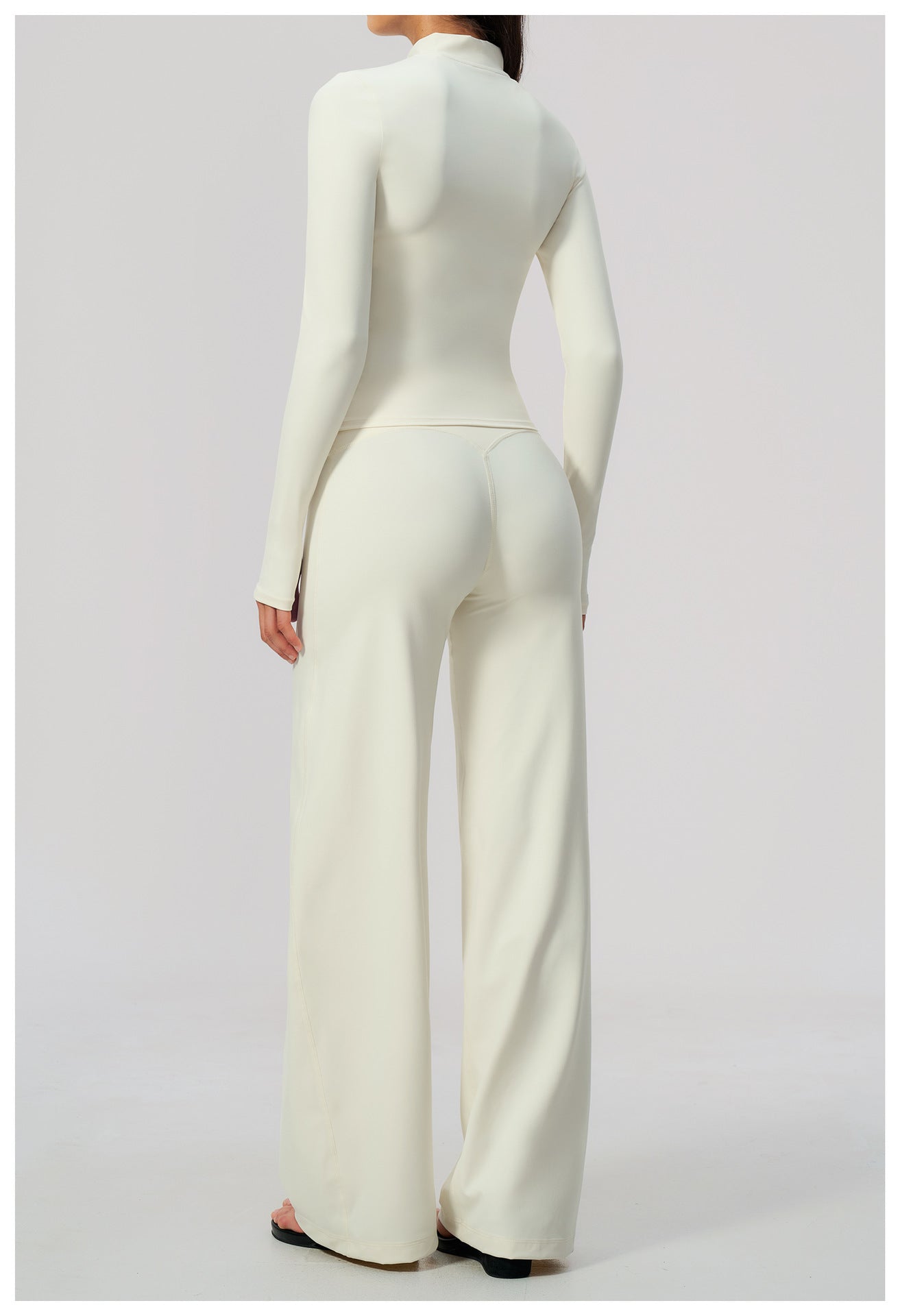 Zip Jacket, Bra & Flared Pant Yoga Set