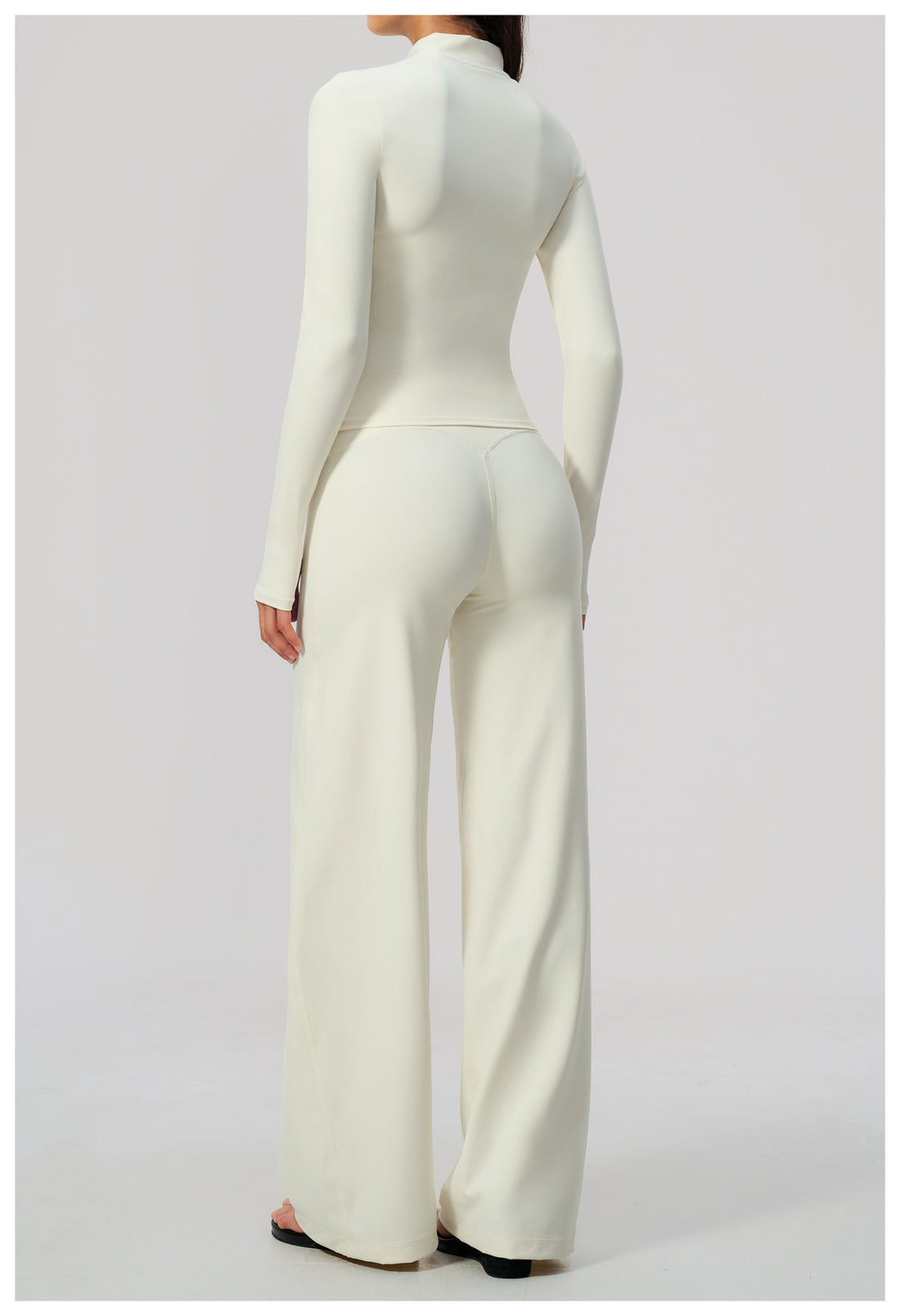 Zip Jacket, Bra & Flared Pant Yoga Set