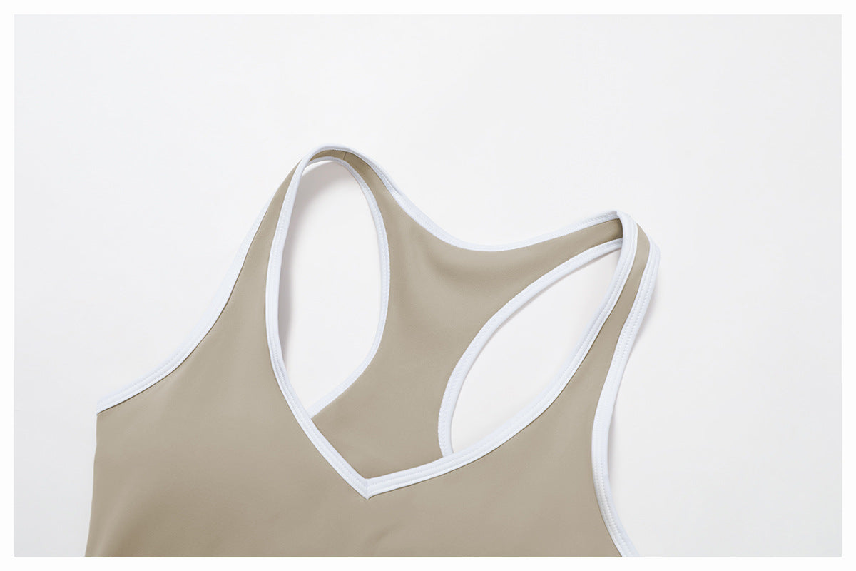Strappy Backless Bra & Bike Short Set