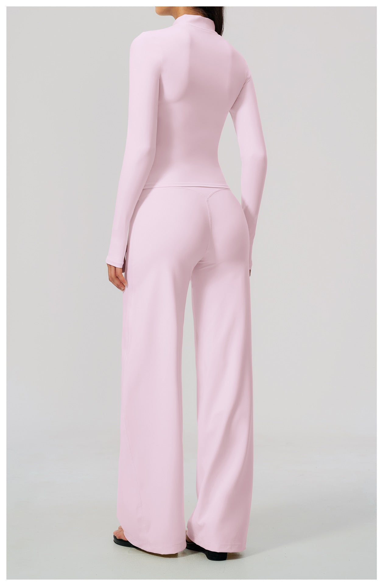 Zip Jacket, Bra & Flared Pant Yoga Set