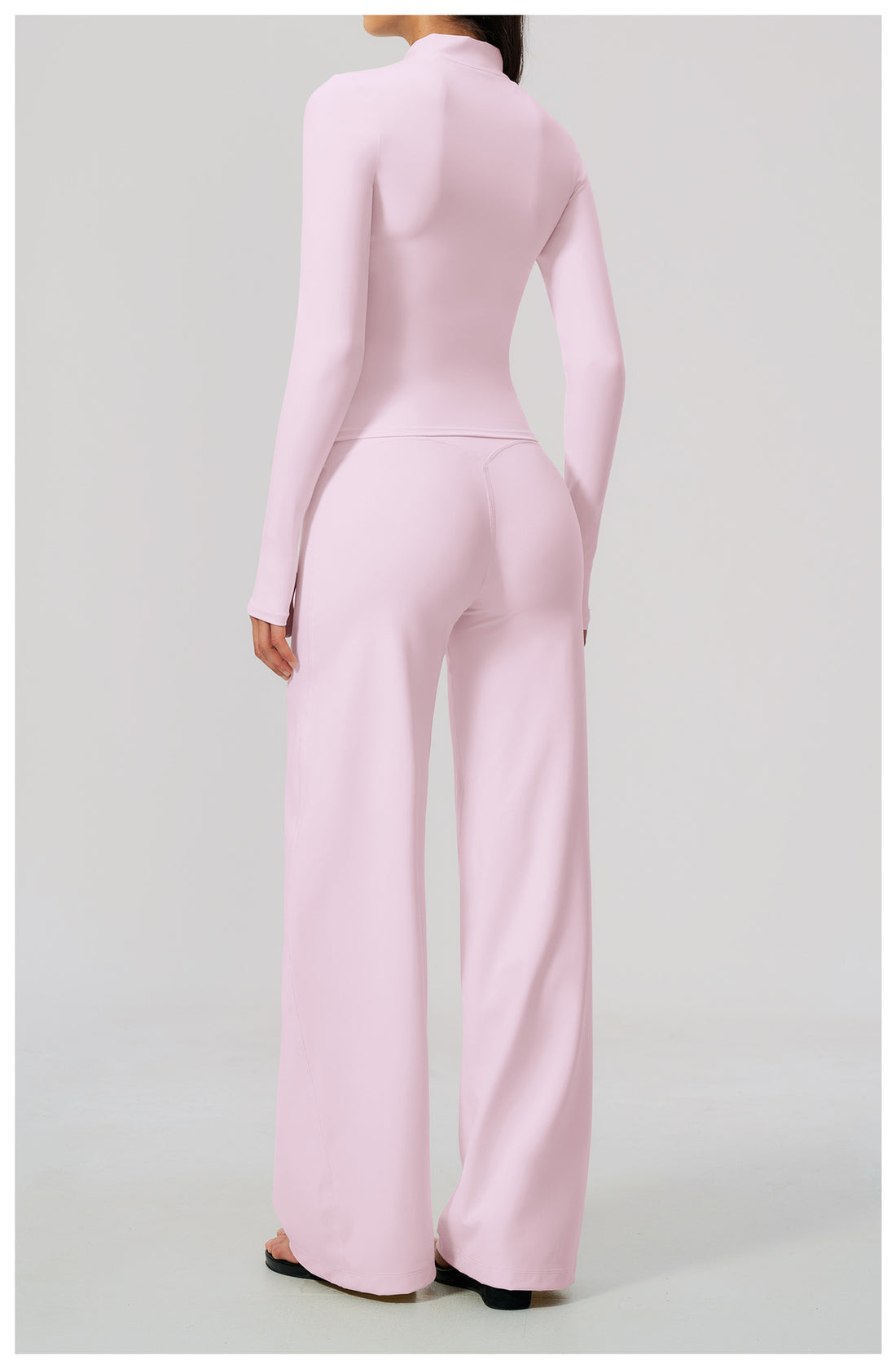 Zip Jacket, Bra & Flared Pant Yoga Set