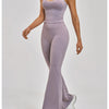 Cross-Back Bra & Flared Pant Yoga Set