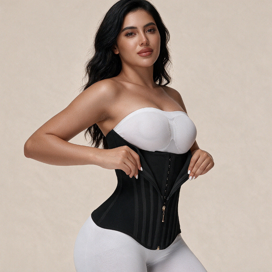 High Compression Curved Boned Waist Trainer TheJellyBra