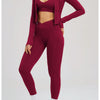 Women's Seamless Zip 3-Piece Activewear Set