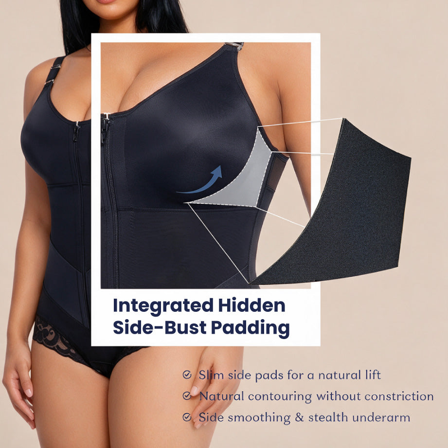Tummy Control Front Zip Faja Bodysuit TheJellyBra