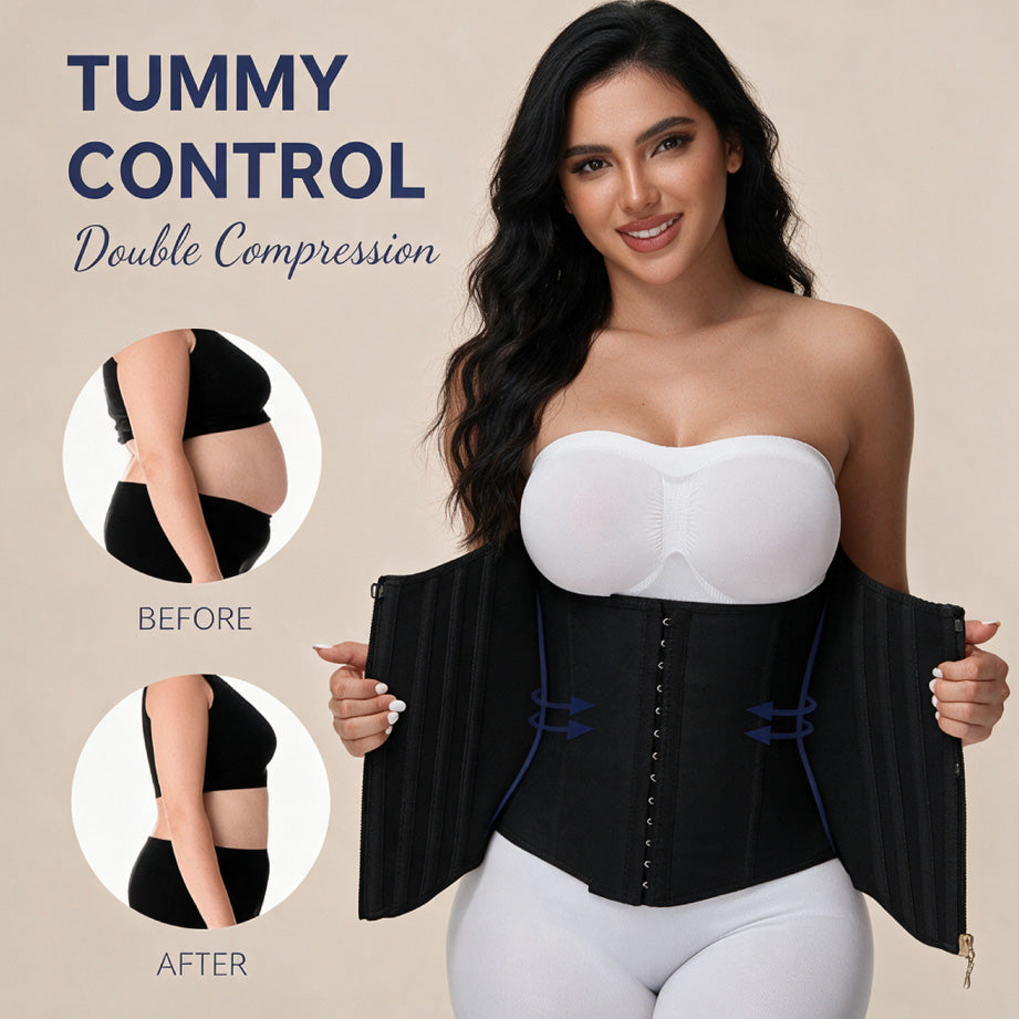 High Compression Curved Boned Waist Trainer TheJellyBra