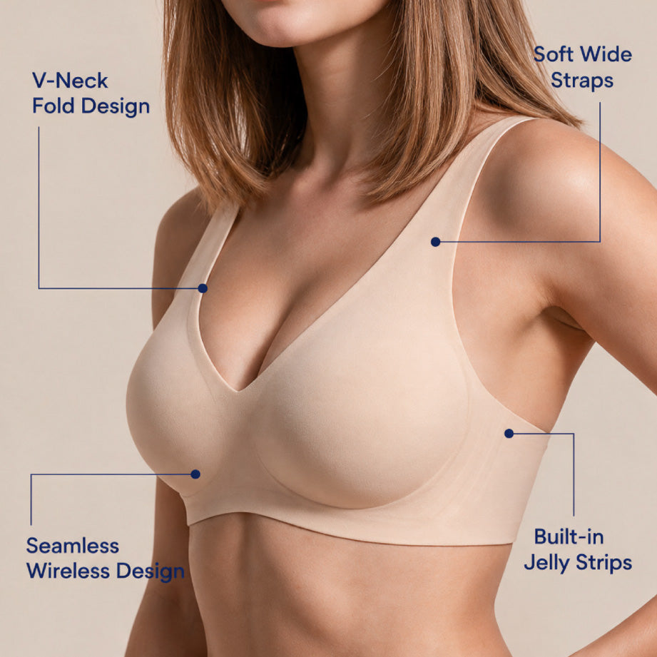 Soft Wireless and Seamless Jellybra for Women TheJellyBra