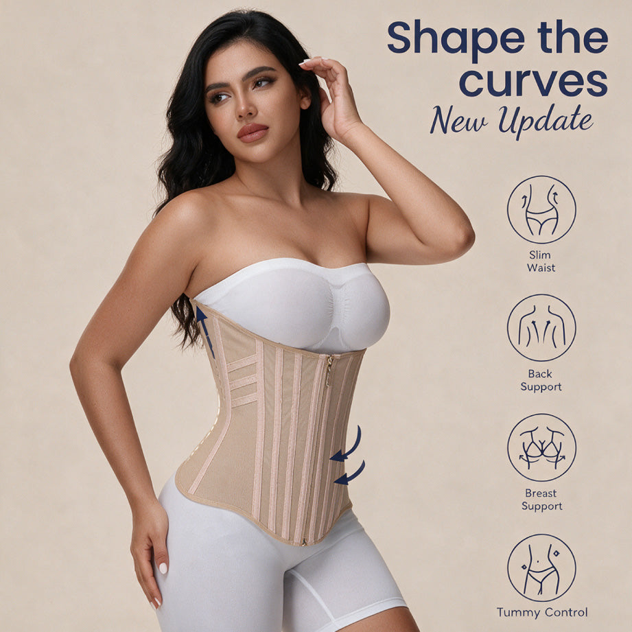 High Compression Curved Boned Waist Trainer TheJellyBra