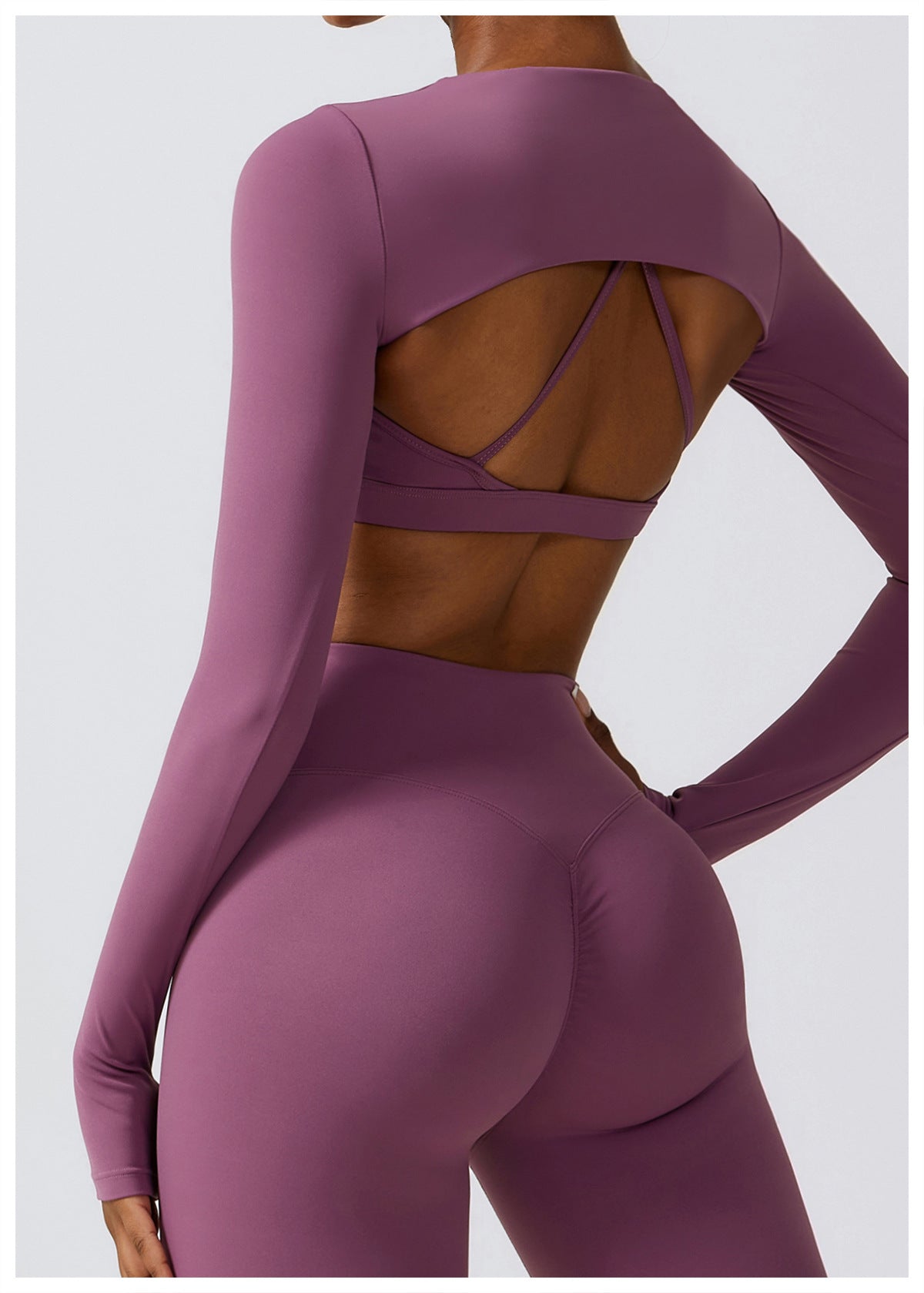 Cutout Long Sleeve Crop & Legging Set