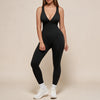 Seamless V-Neck Shaping Yoga Jumpsuit TheJellyBra