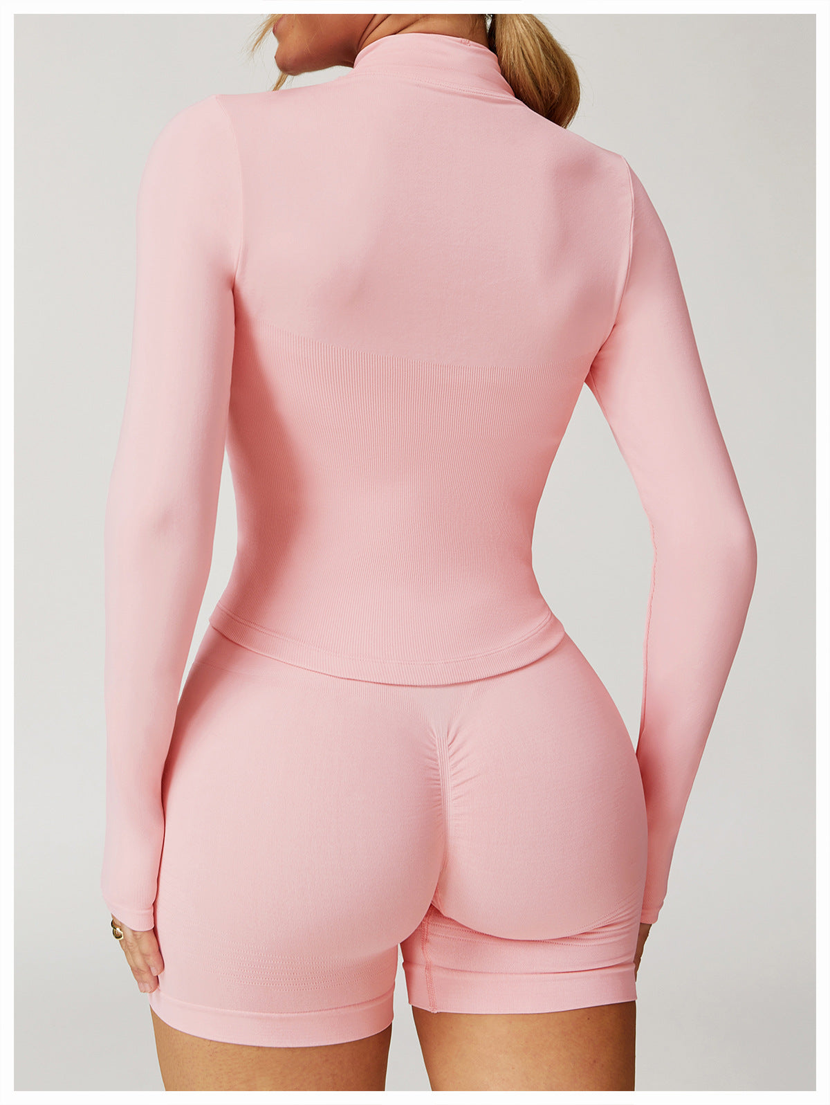 Zip-Up Long Sleeve Crop Yoga Jacket