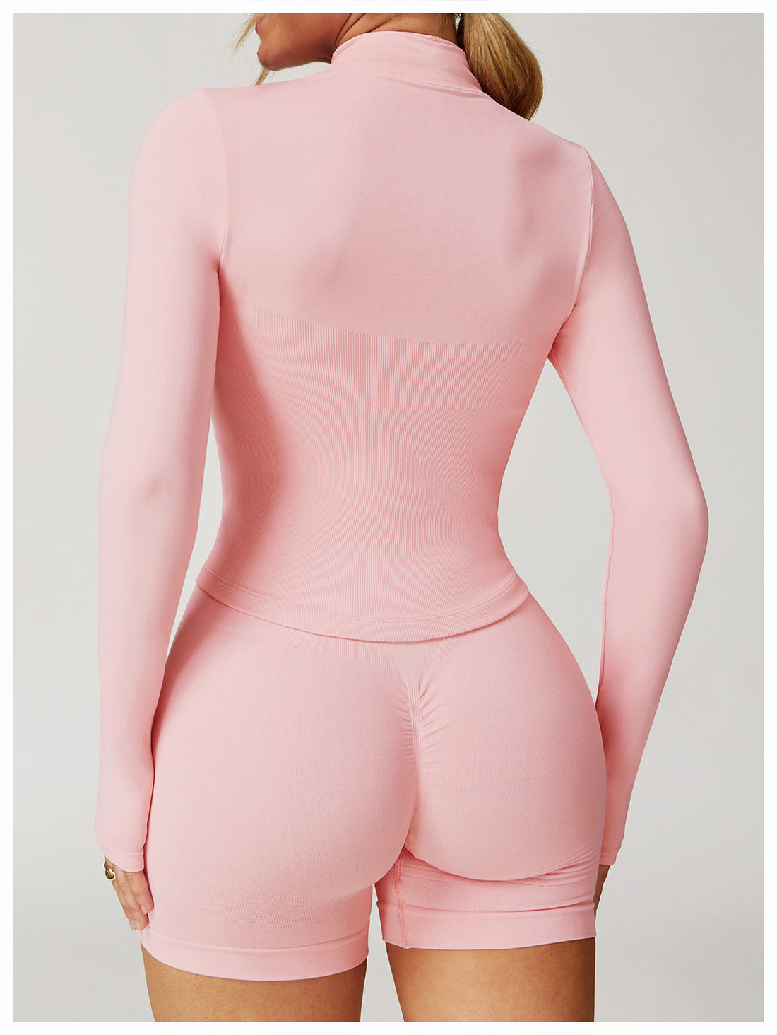 Zip-Up Long Sleeve Crop Yoga Jacket