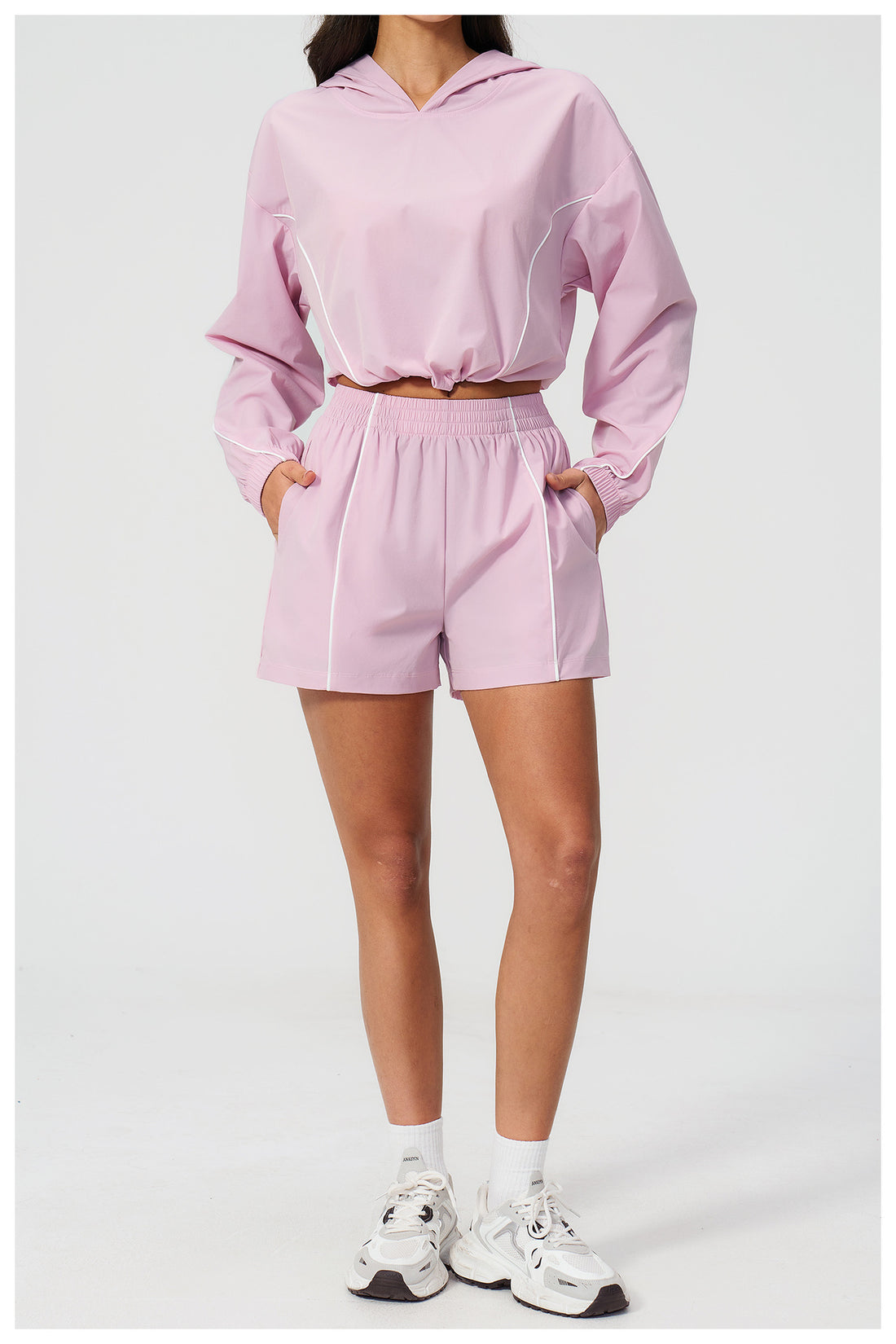 Cropped Hoodie & Shorts Sun Set