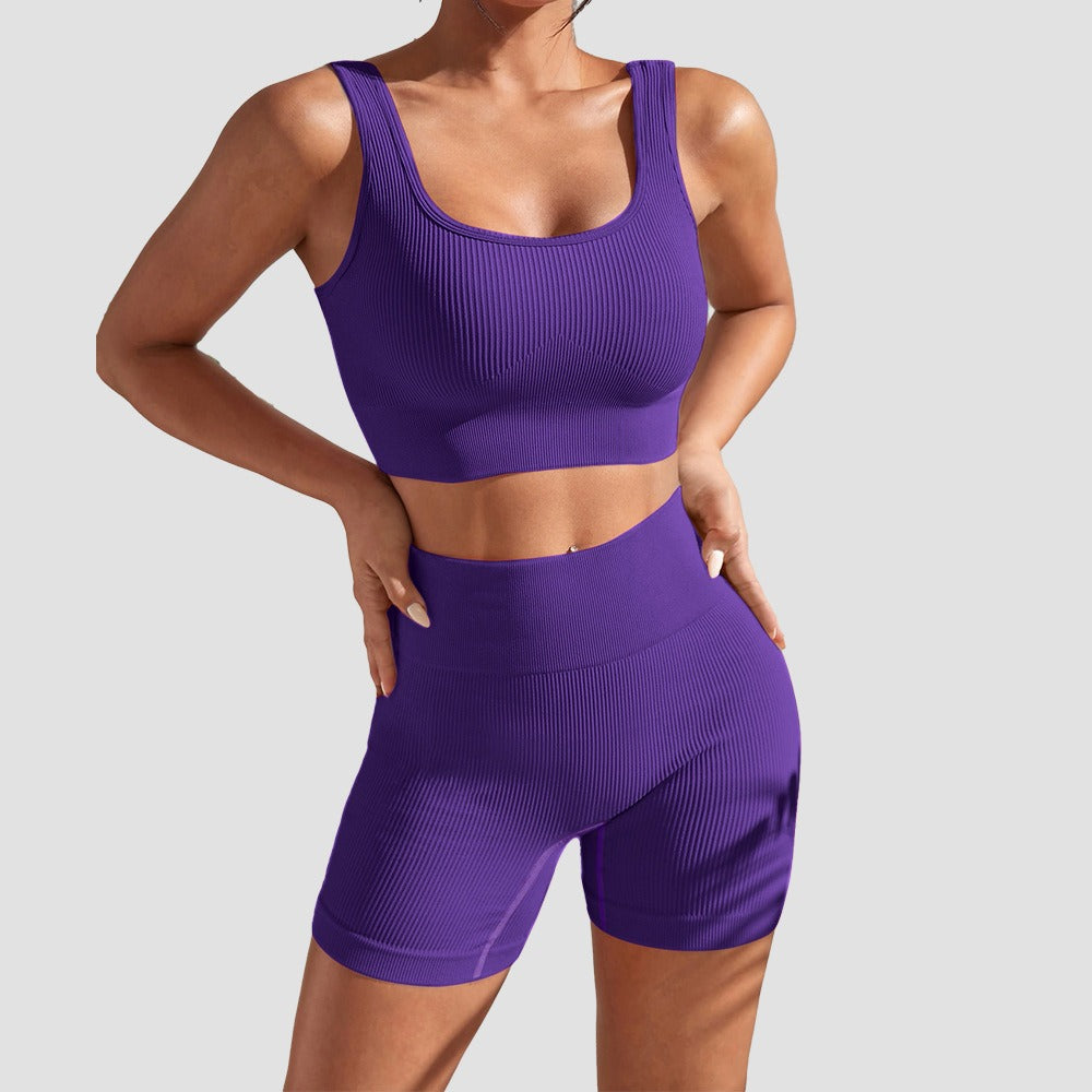 New Seamless Yoga Sports Top, Tight, Quick Drying, Moisture Absorbing, High Waist, Hip Lifting Yoga Pants, Fitness Set for Women eprolo