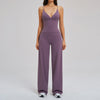 Comfortable Brushed Fabric Sport Set Loose Wide-Leg Backless Casual Outfit Outdoor Cycling Running Yoga Set eprolo