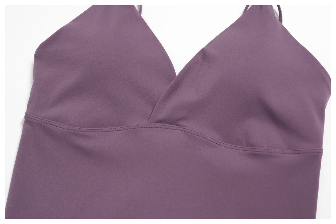 V-Neck Cami Top & Straight-Leg Pants Set