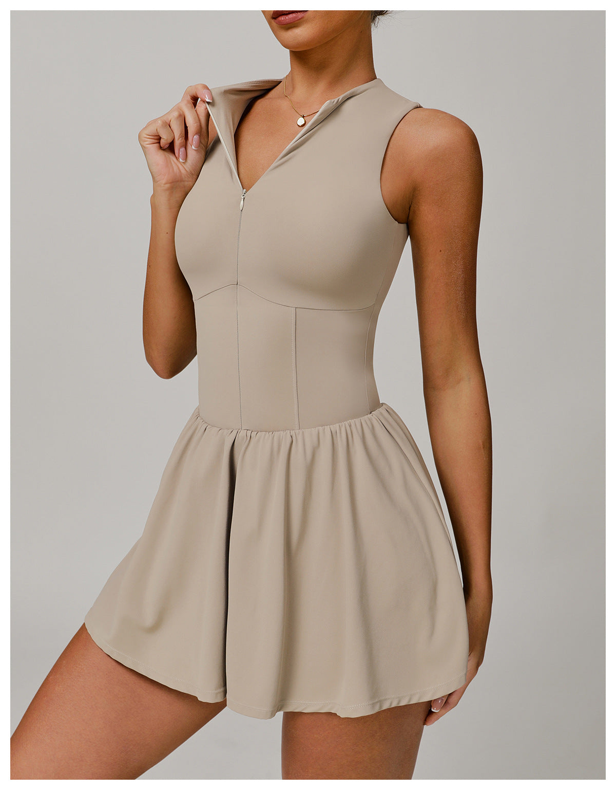 Cloud Sense Fit-and-Flare Tennis Dress