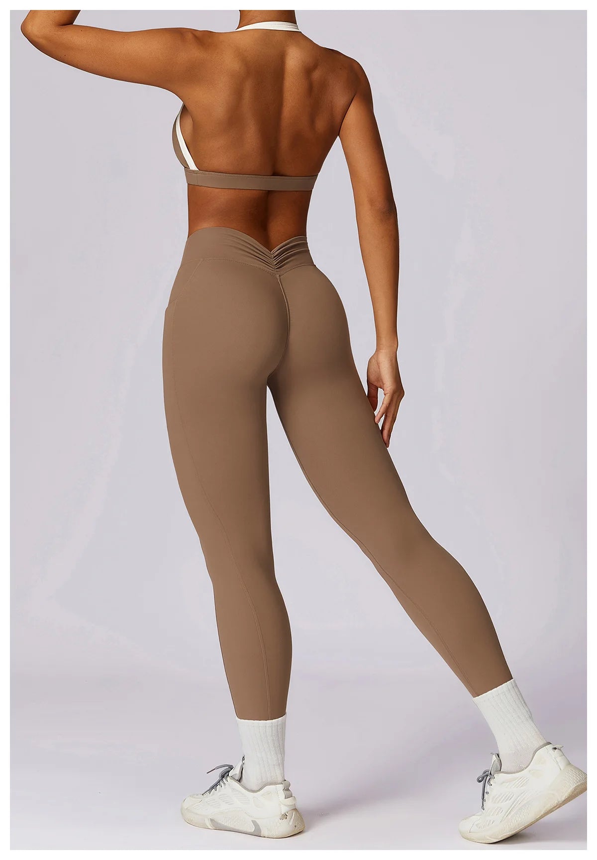 Halter Bra & Leggings Color-Block Set