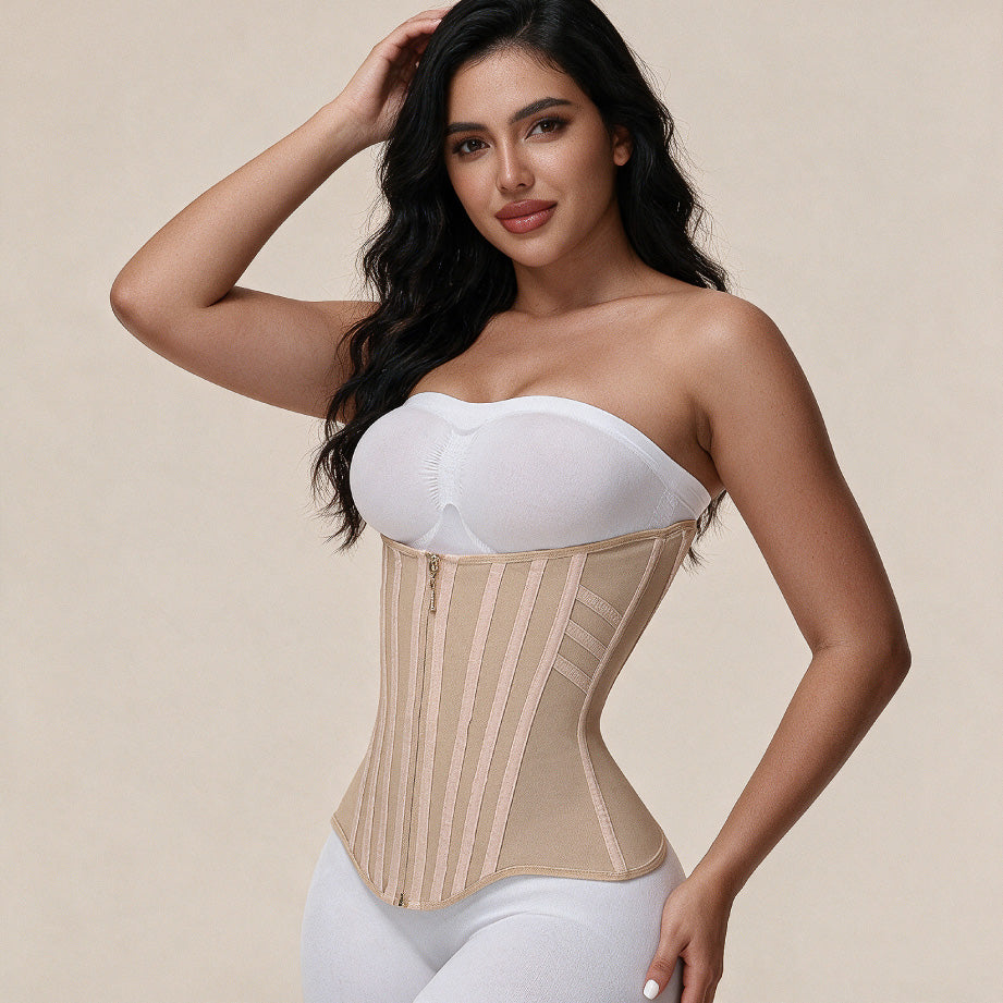 High Compression Curved Boned Waist Trainer TheJellyBra