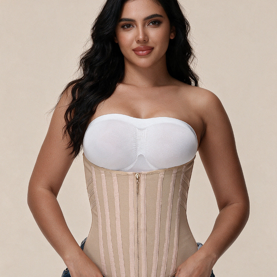 High Compression Curved Boned Waist Trainer TheJellyBra