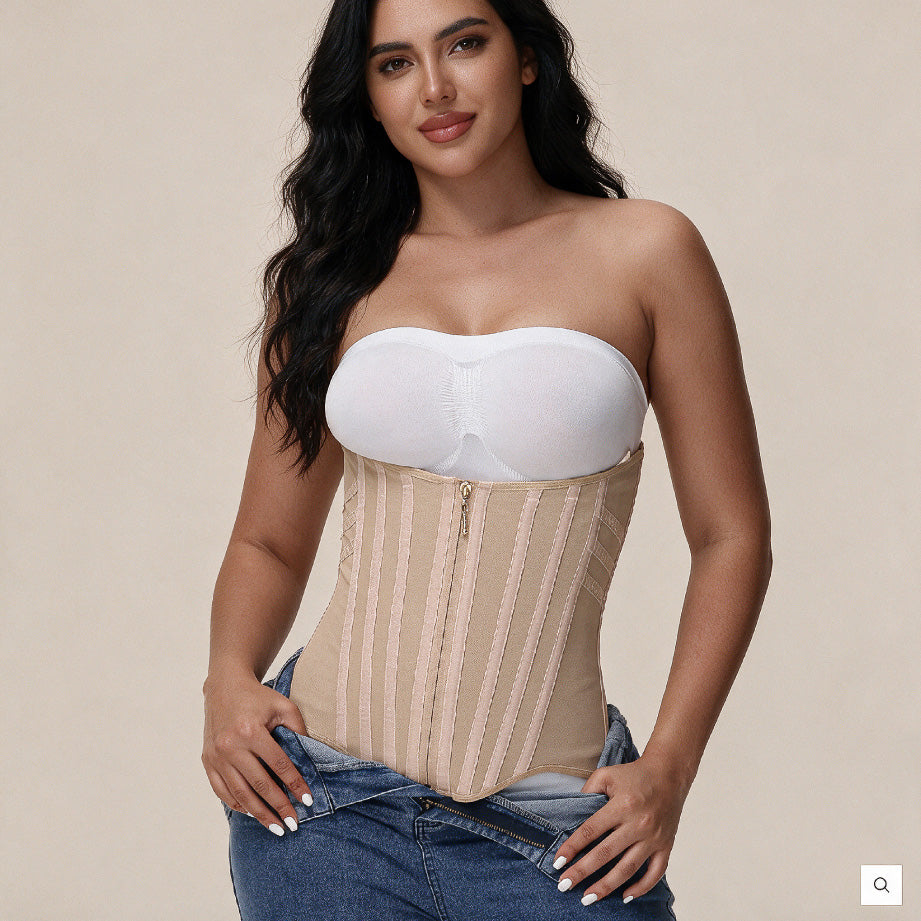 High Compression Curved Boned Waist Trainer TheJellyBra