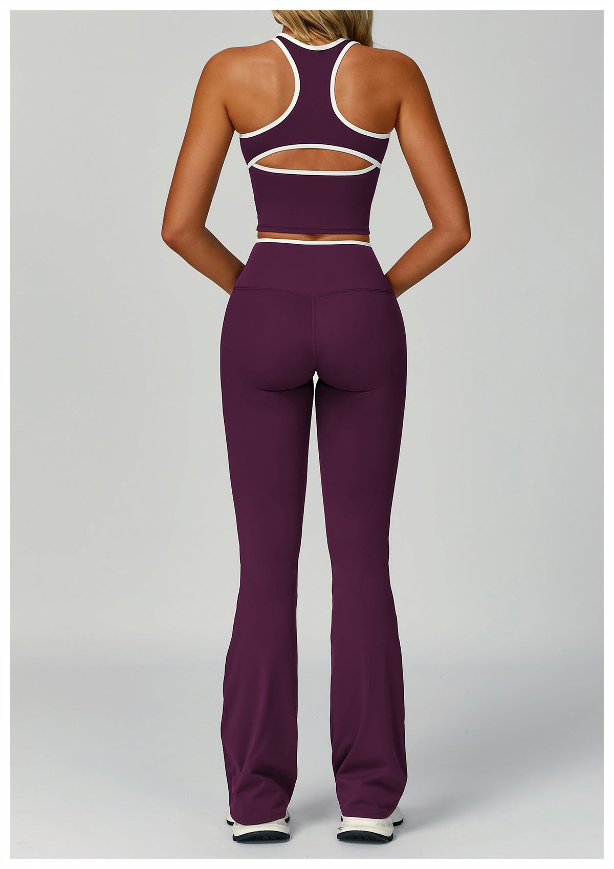 Strappy Backless Bra & Bike Short Set