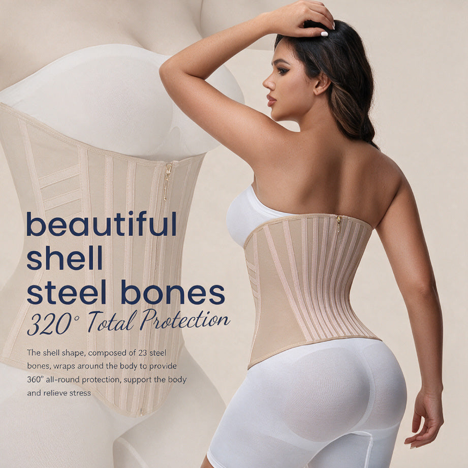 High Compression Curved Boned Waist Trainer TheJellyBra