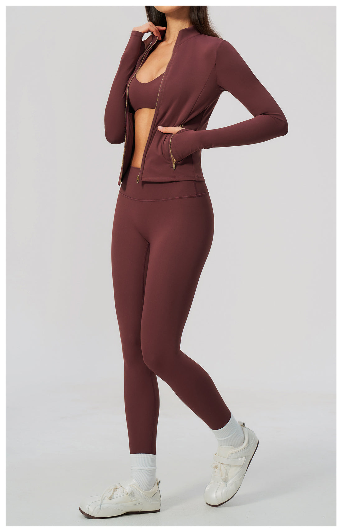 3-Piece Zip Jacket Activewear Set