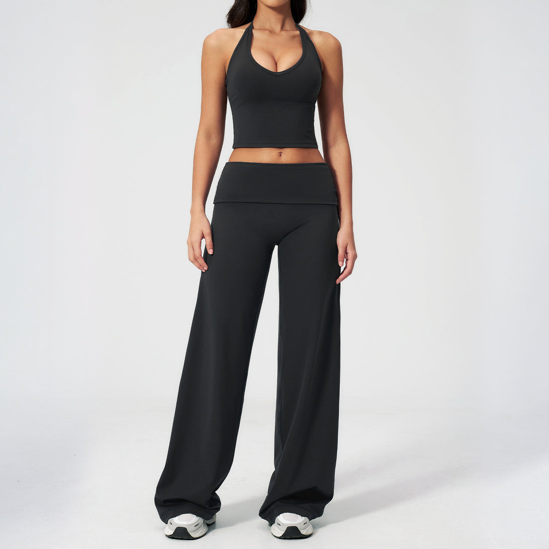 Crossover Strapless Fitted Back Workout Set Fitness High-Waisted Casual Running Yoga Set eprolo