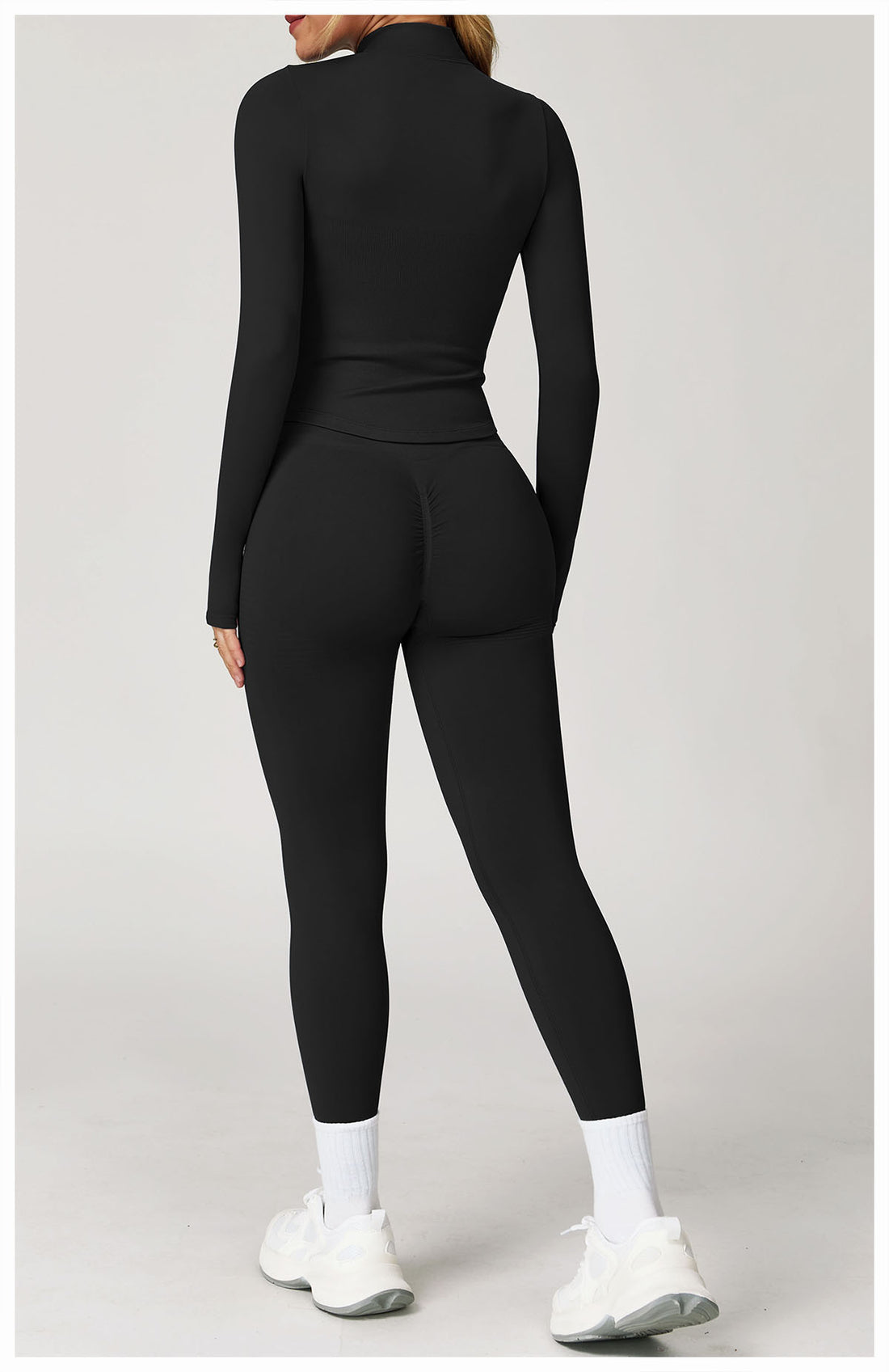 Zip-Up Long Sleeve Crop Yoga Jacket