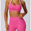 Halter Bra & Leggings Color-Block Set