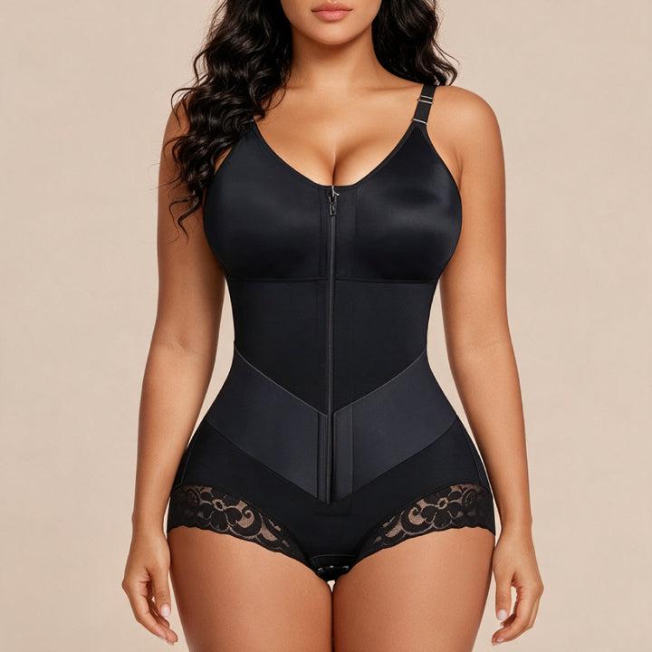 Tummy Control Front Zip Faja Bodysuit TheJellyBra