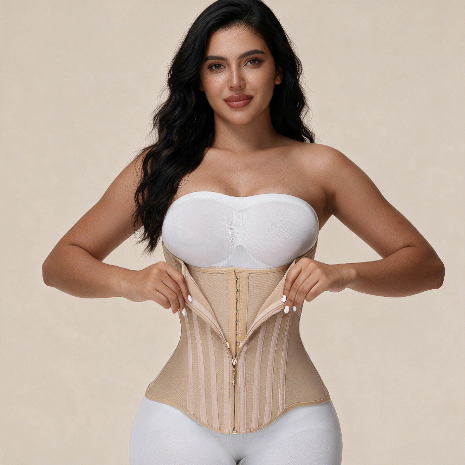High Compression Curved Boned Waist Trainer TheJellyBra
