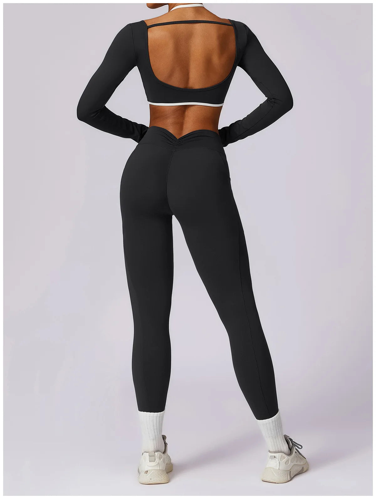 Halter Bra & Leggings Color-Block Set