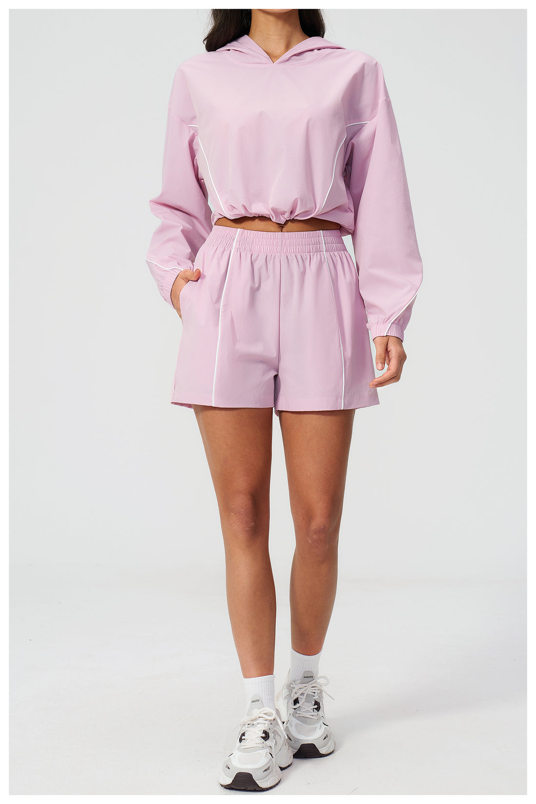 Cropped Hoodie & Shorts Sun Set