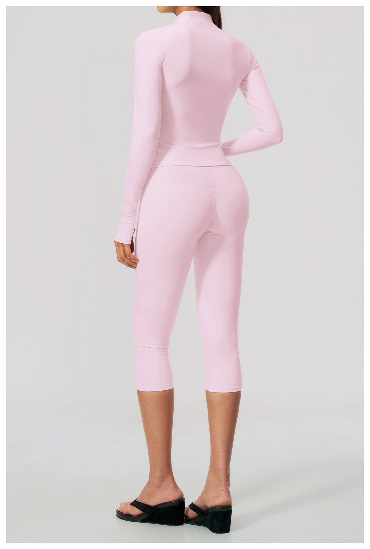 Zip-Up Capri Yoga 3-Piece Set
