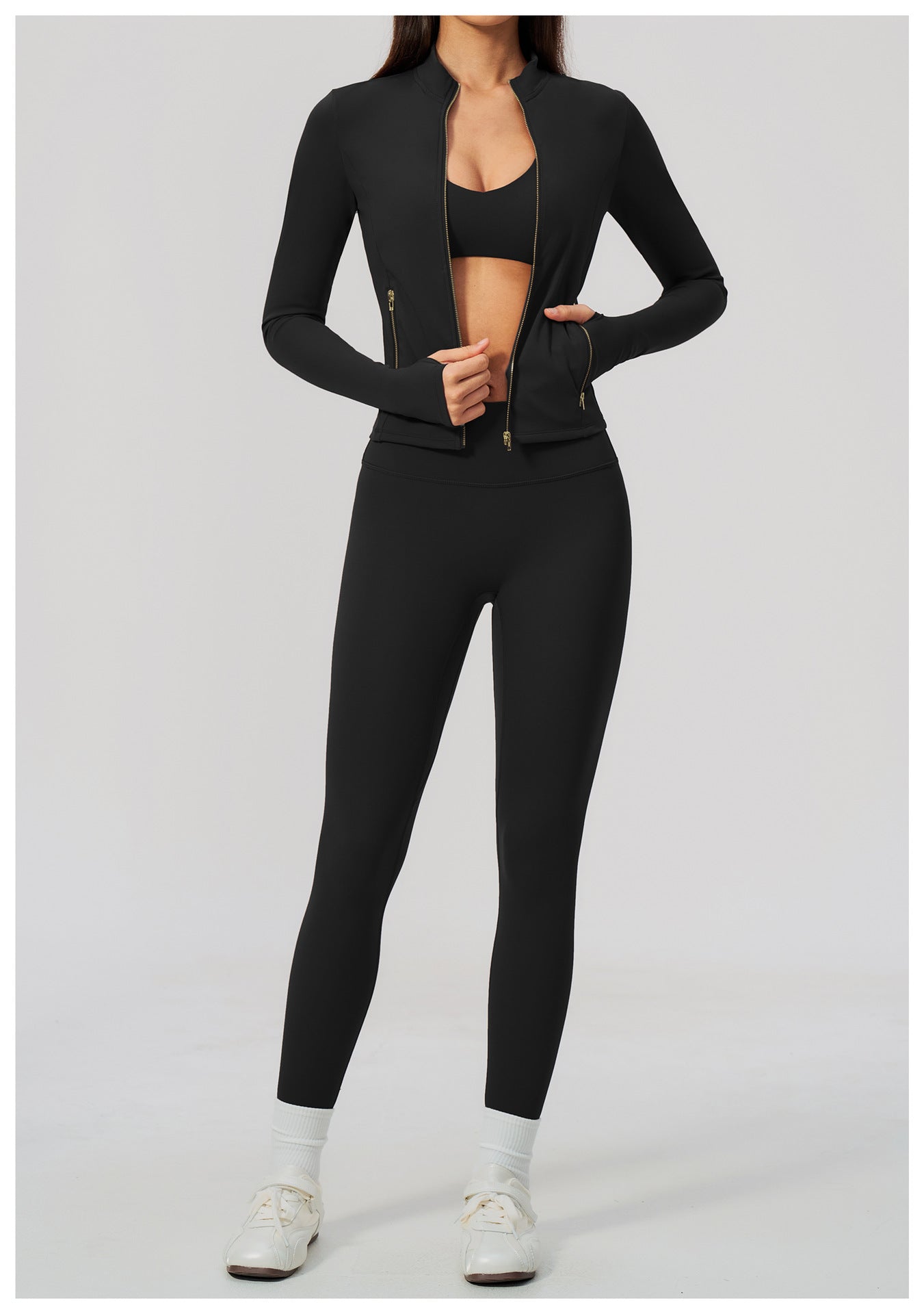3-Piece Zip Jacket Activewear Set