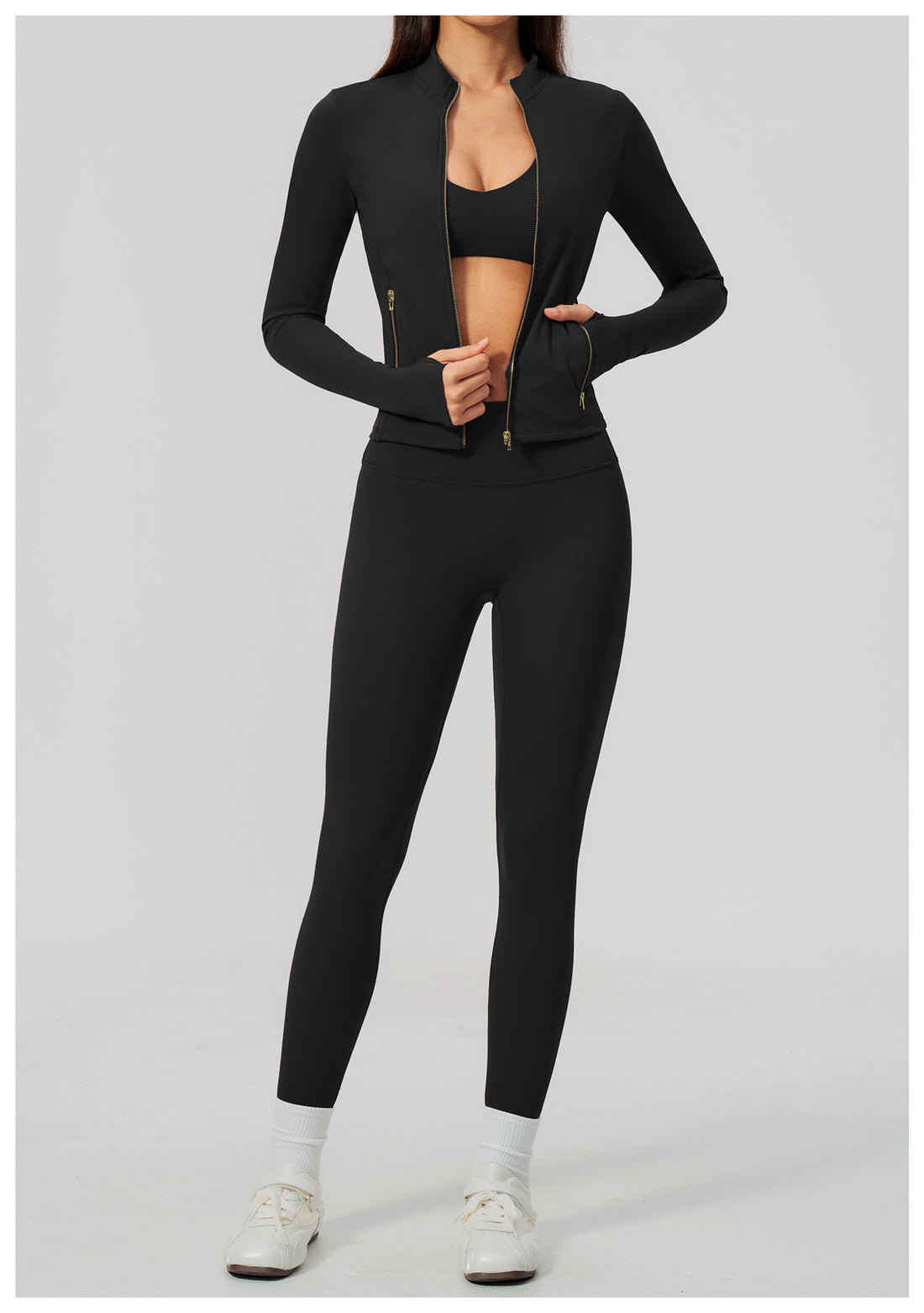 3-Piece Zip Jacket Activewear Set