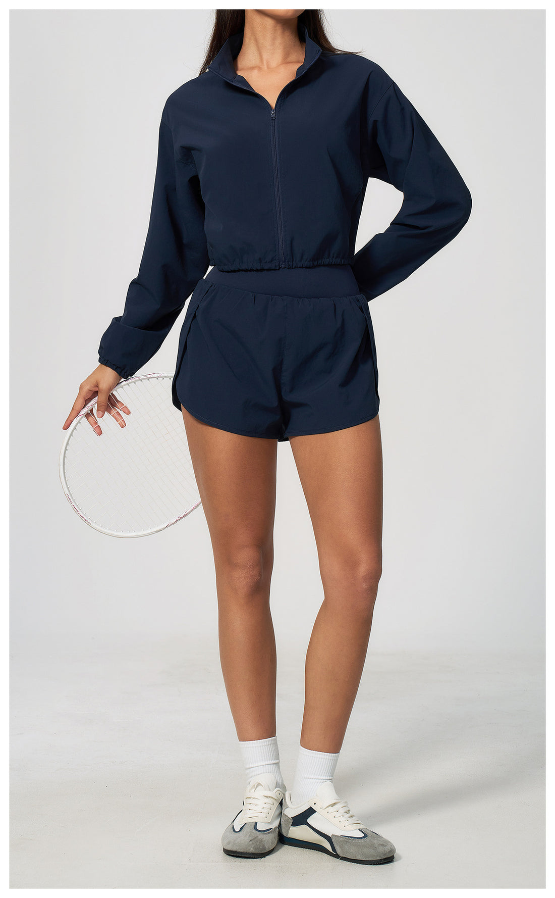 Cropped Windbreaker & Shorts Set