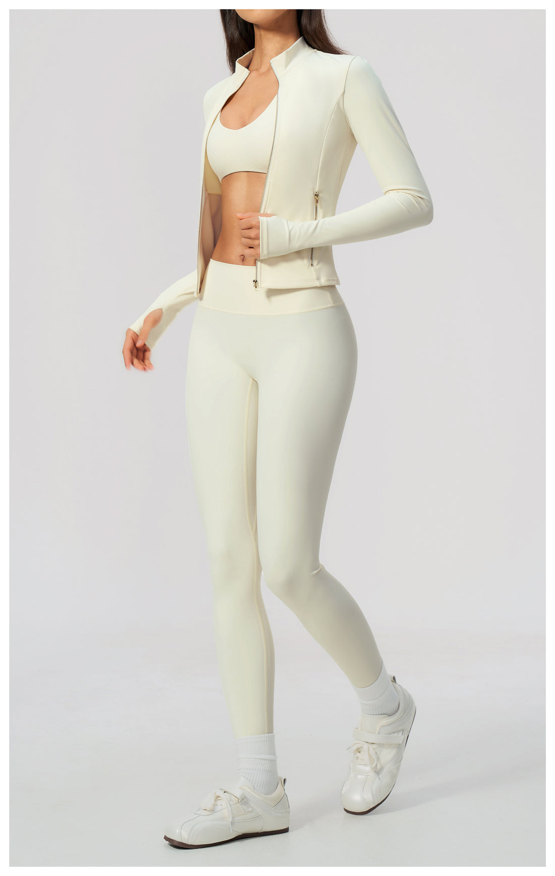 3-Piece Zip Jacket Activewear Set
