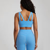European and American nude yoga vest women's cross back sports bra fitness yoga clothing top outdoor sports bra eprolo