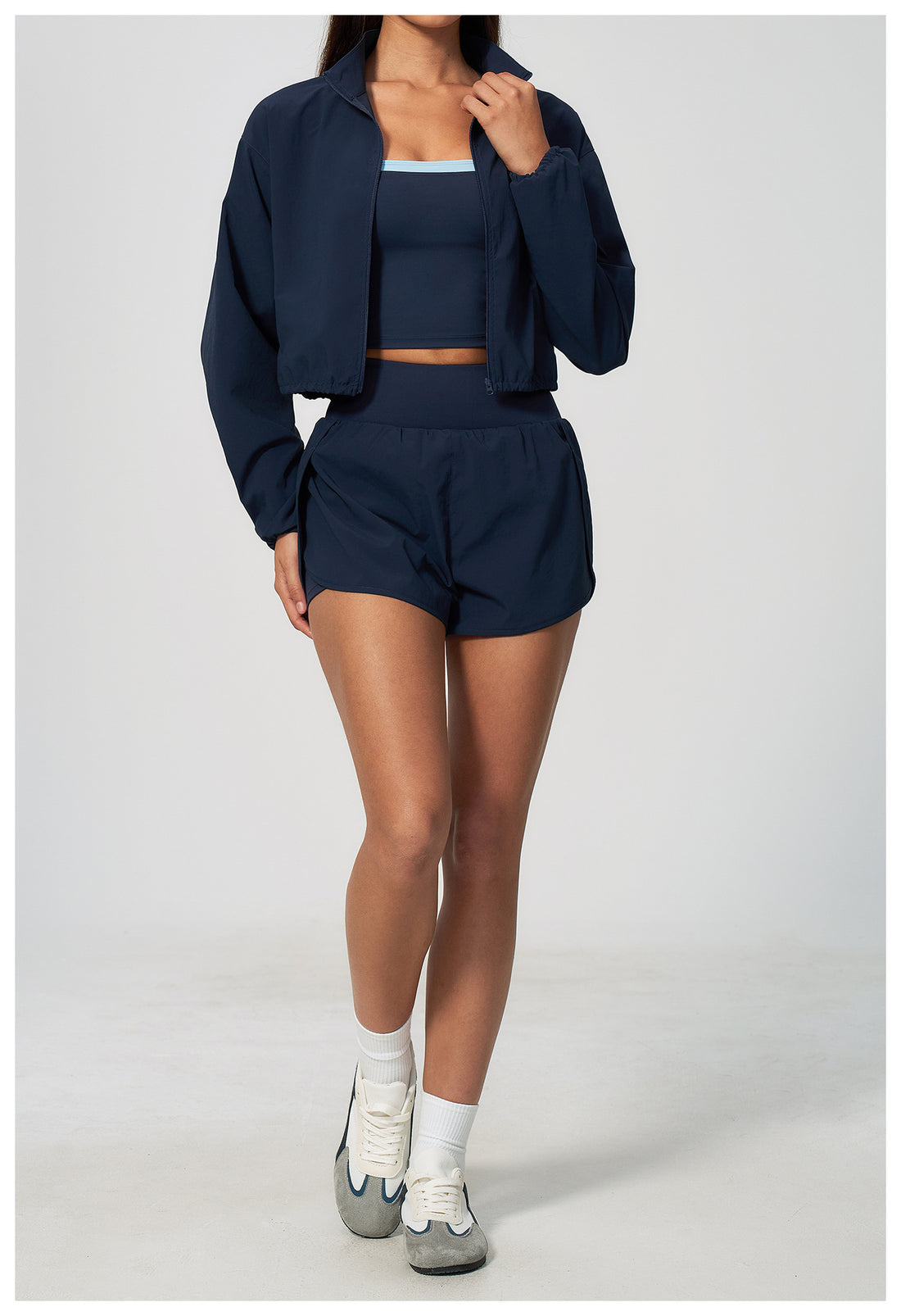 Cropped Windbreaker & Shorts Set