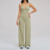 Comfortable Brushed Fabric Sport Set Loose Wide-Leg Backless Casual Outfit Outdoor Cycling Running Yoga Set eprolo
