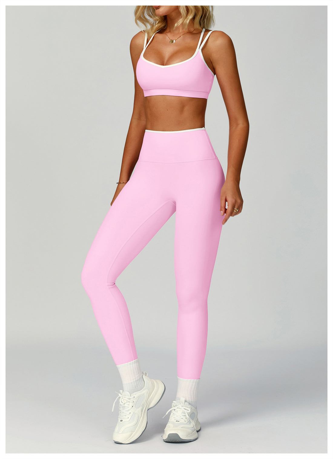 Strappy Backless Bra & Bike Short Set