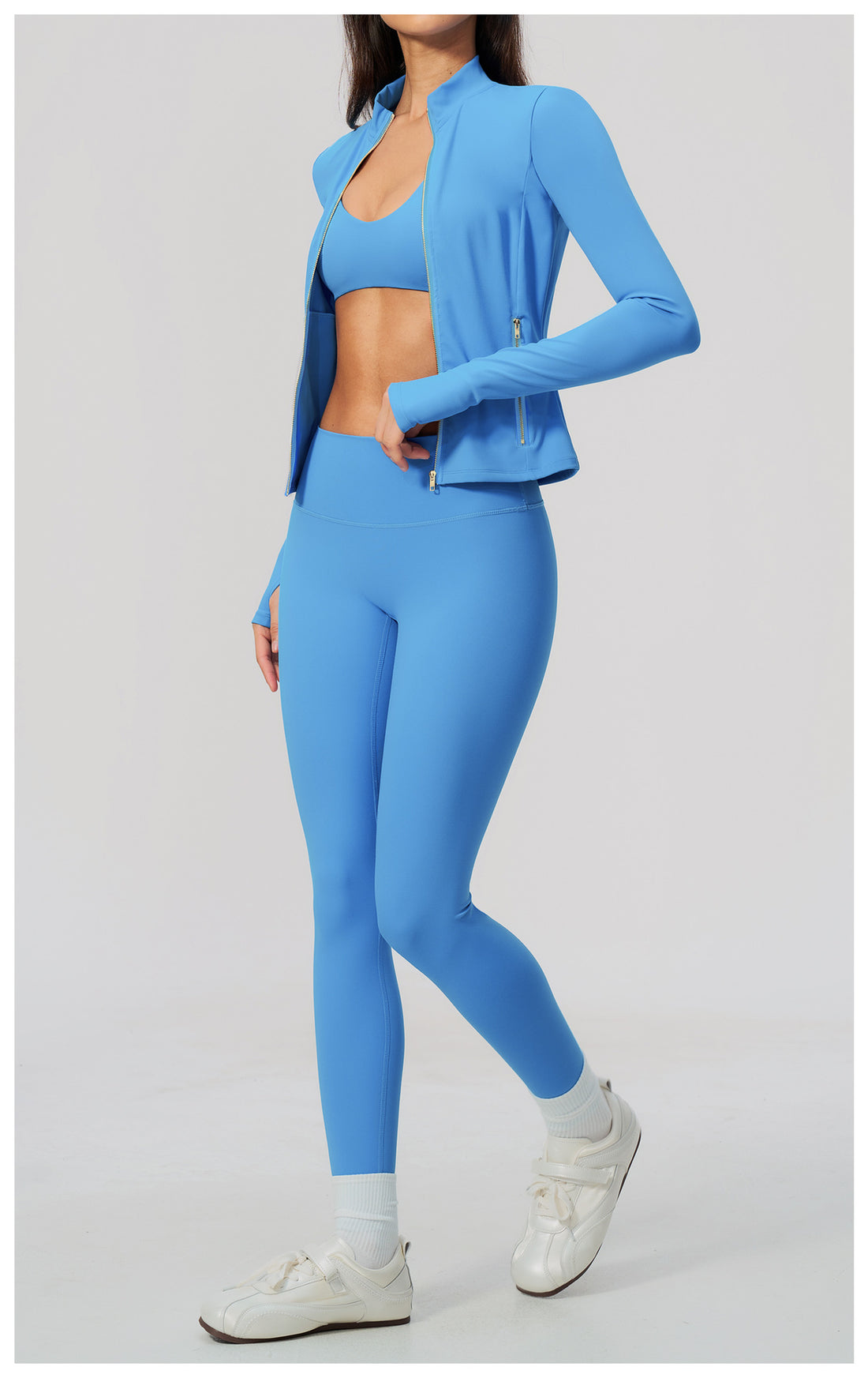3-Piece Zip Jacket Activewear Set