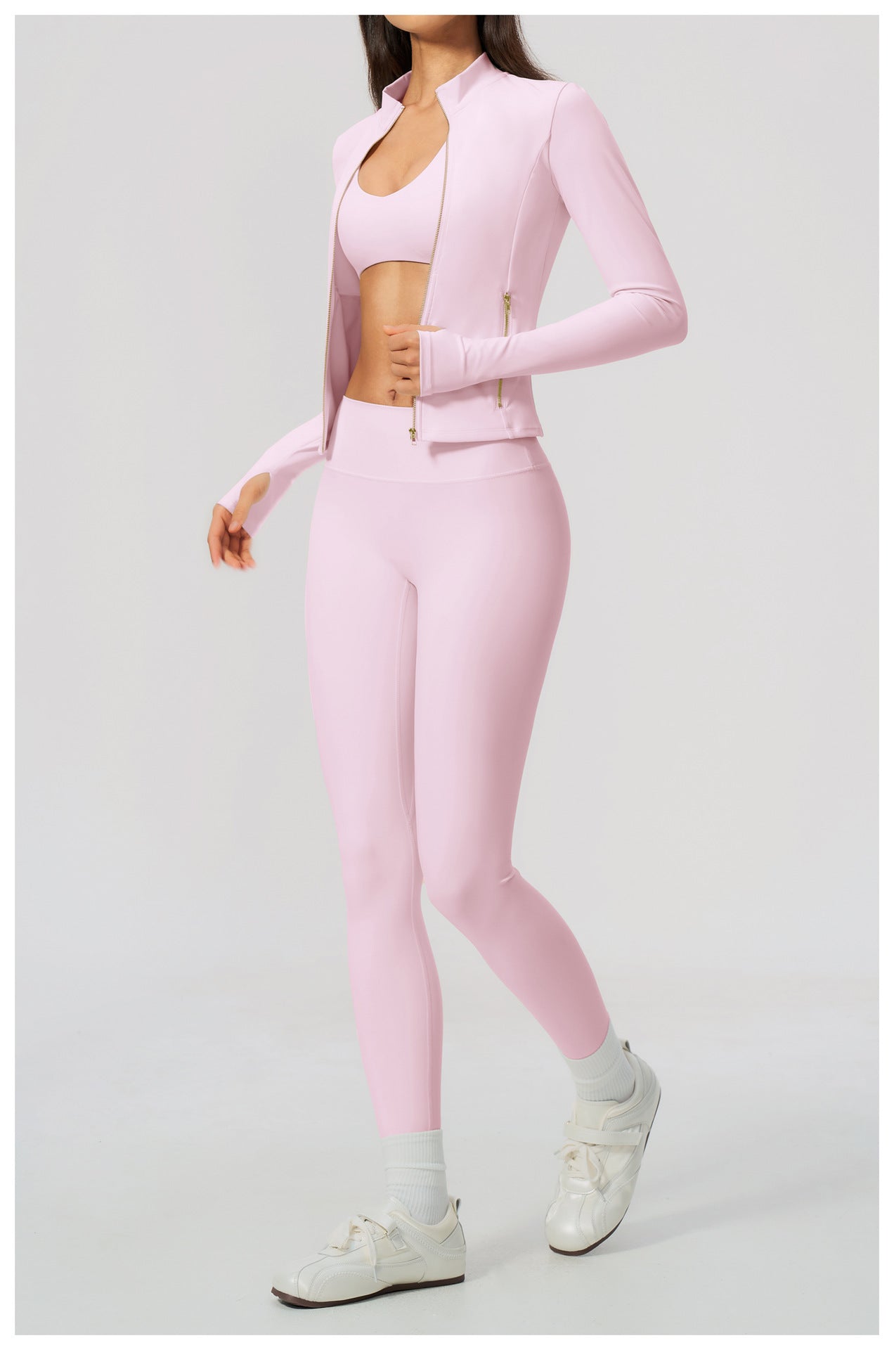 3-Piece Zip Jacket Activewear Set